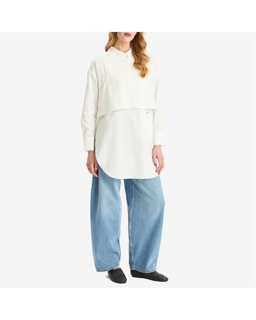 Stel White Double Layer Poplin Shirt