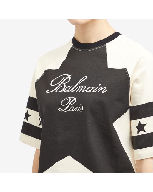 Balmain Black Signature Stars Bulky T-Shirt