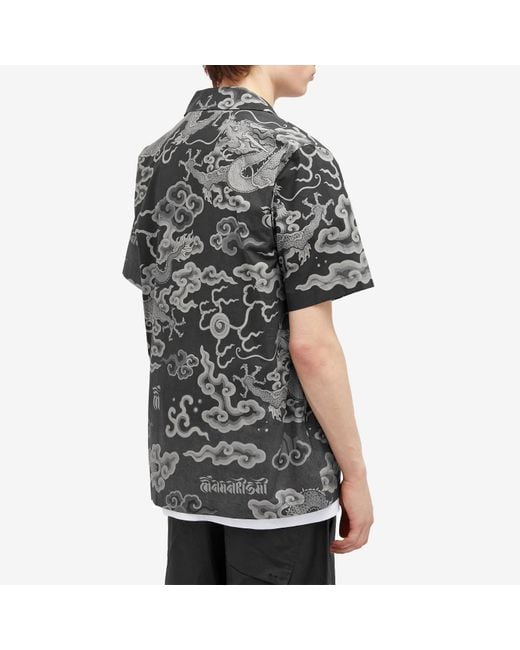 Maharishi Gray Cloud Dragon Vacation Shirt for men
