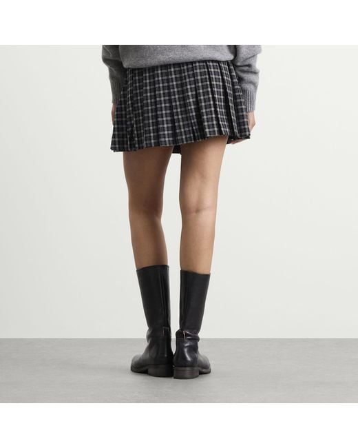 GOOD AMERICAN Black Pleated Mini Skirt