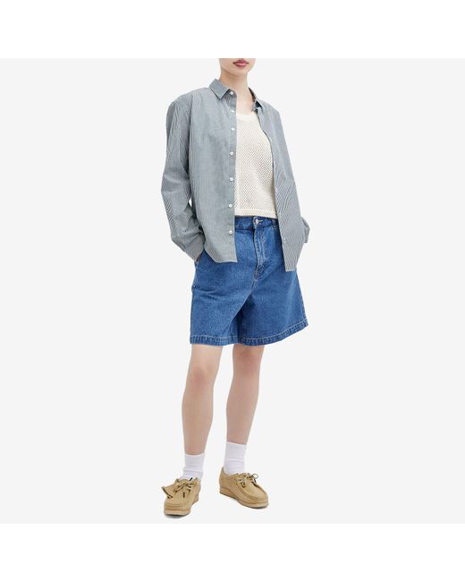 Obey Blue Eli Pleated Short