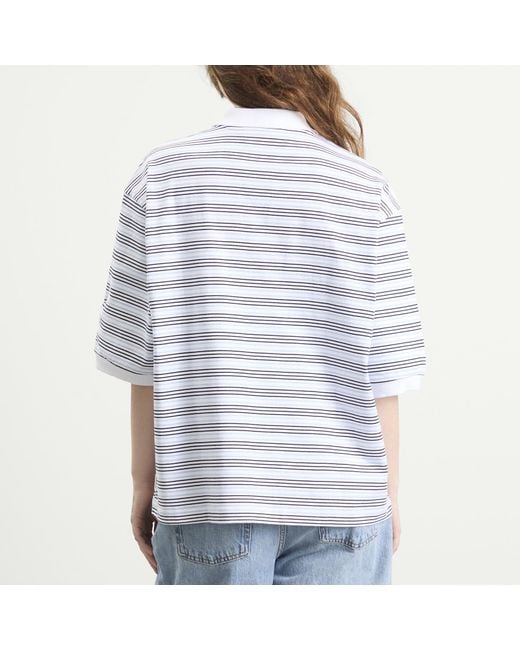 Rohe Gray Rohe Striped Oversized Polo