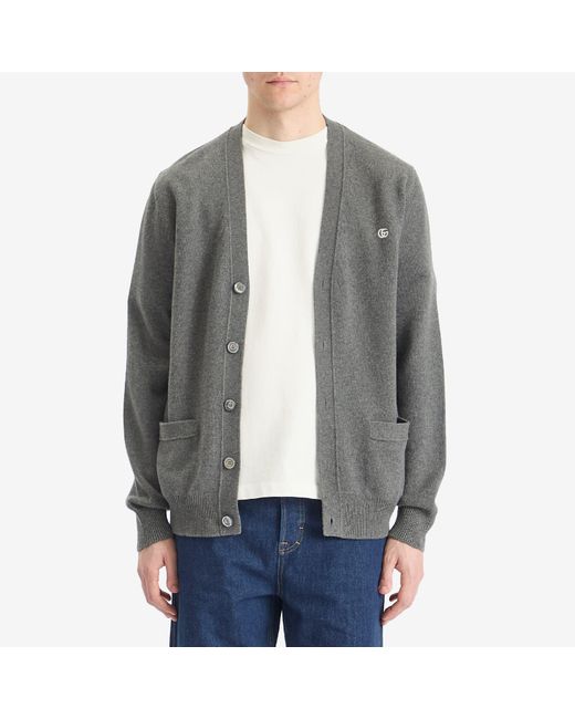 Gucci Gray Monogram Wool Cashmere Crew Knit for men