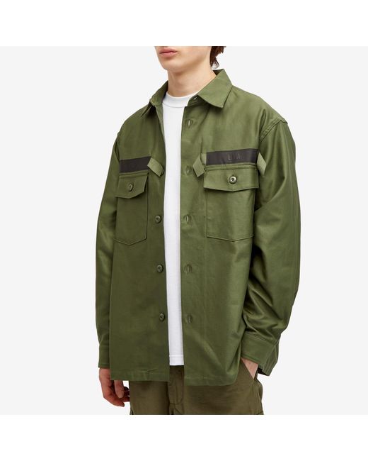 (w)taps Green 02 Shirt Jacket for men