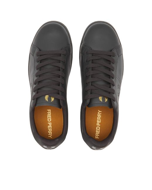 Fred Perry Black B721 Leather Sneakers for men