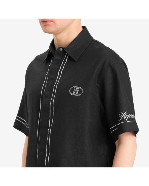 Represent Black Border Vacation Shirt for men