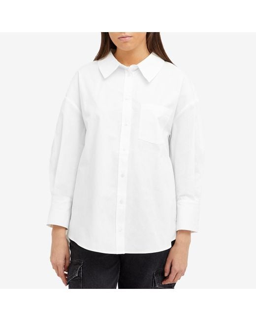 Anine Bing White Mika Shirt