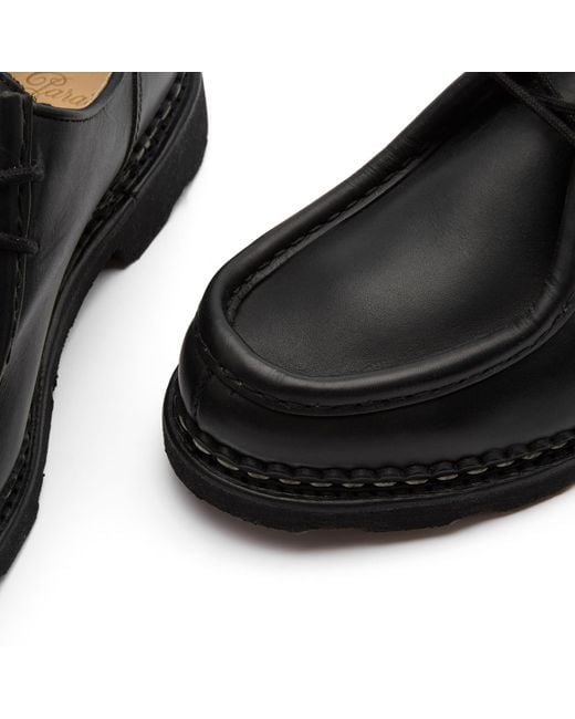 Paraboot Black Michael Leather Lace Up Derby Shoe