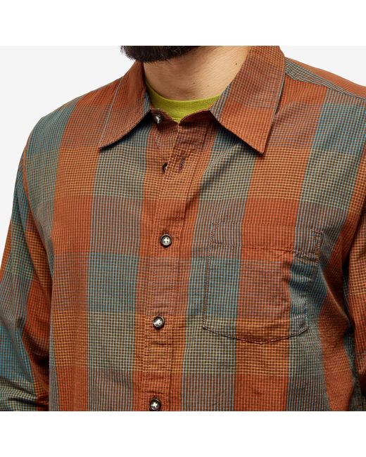 Corridor NYC Brown Electric Stripe Shirt for men