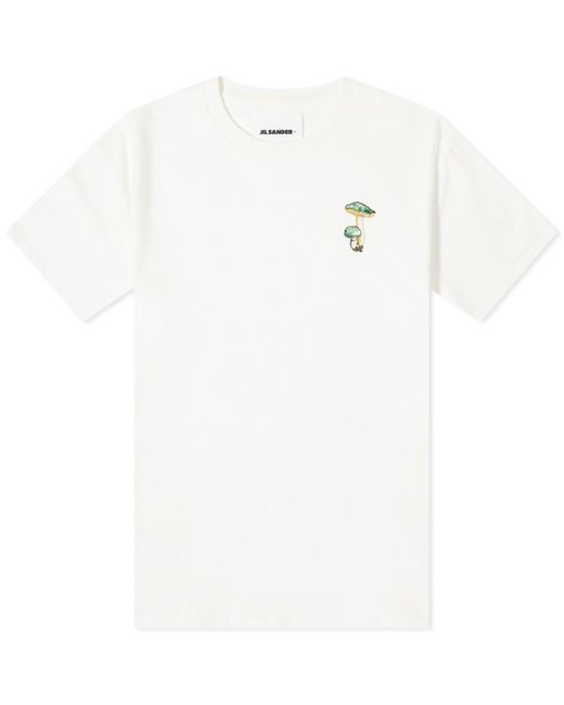 Jil Sander White Jil Sander Plus Mushroom T-Shirt for men