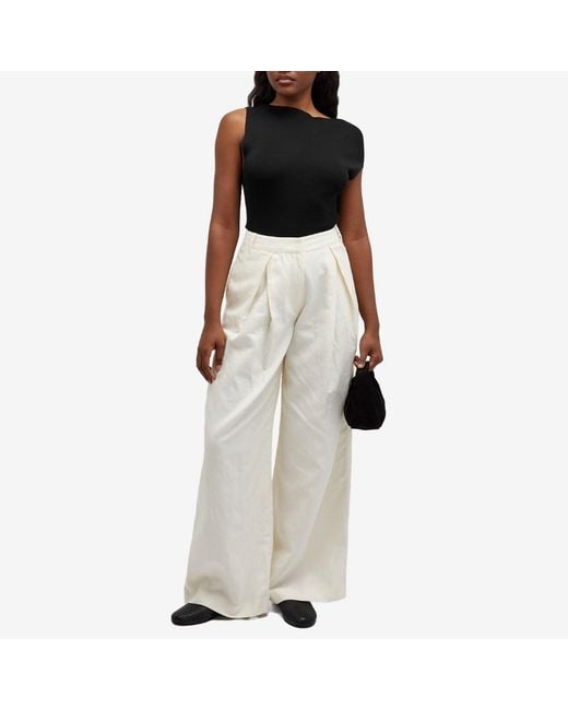 St. Agni Black Asymmetric Knit Top