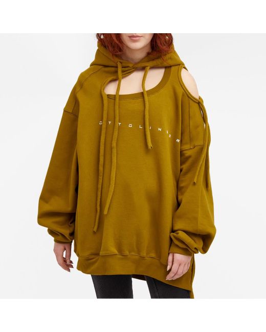 OTTOLINGER Yellow Deconstructed Hoodie