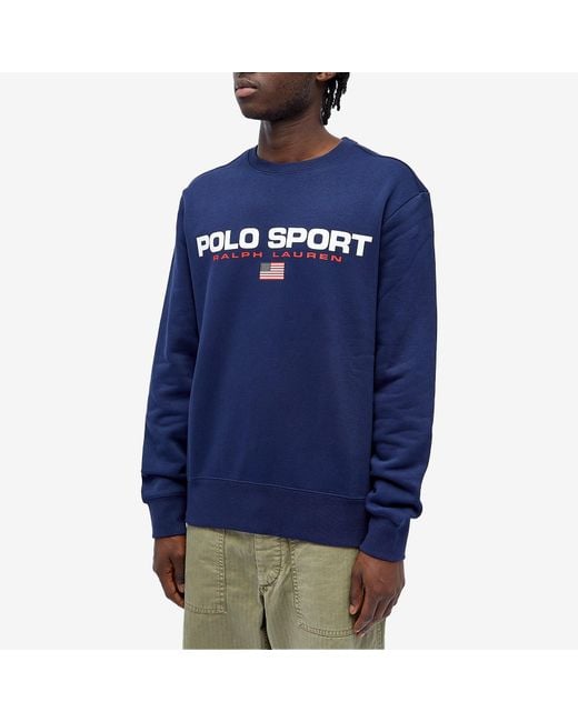 Polo Ralph Lauren Blue Polo Sport Crew Sweat for men