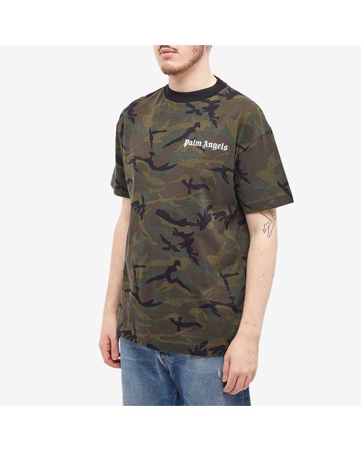 Palm Angels Camo T-shirt in Black for Men | Lyst Canada