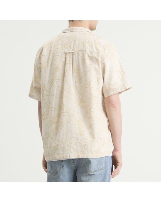 Forét Natural Peer Embroidery Regular Fit Ss Shirt for men