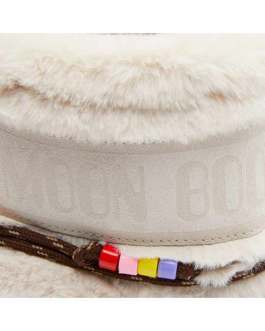 Moon Boot Metallic Icon Low Faux Fur Boots