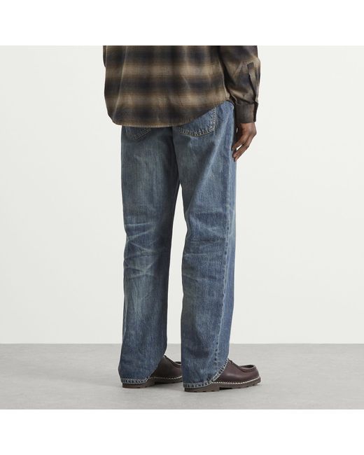 Nudie Jeans Blue Tuff Tony Wide Leg Jeans for men