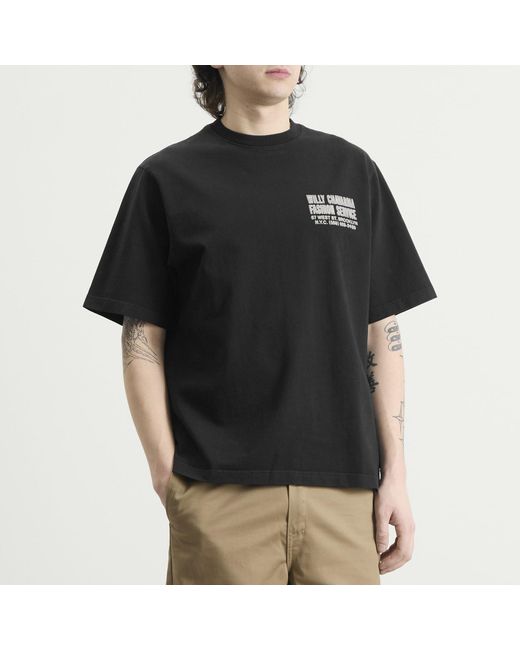 Willy Chavarria Black Fashion Services Standard T-Shirt for men