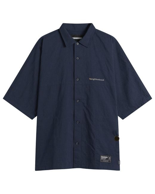 Neighborhood Blue Dolman Logo Short Sleeve Shirt for men