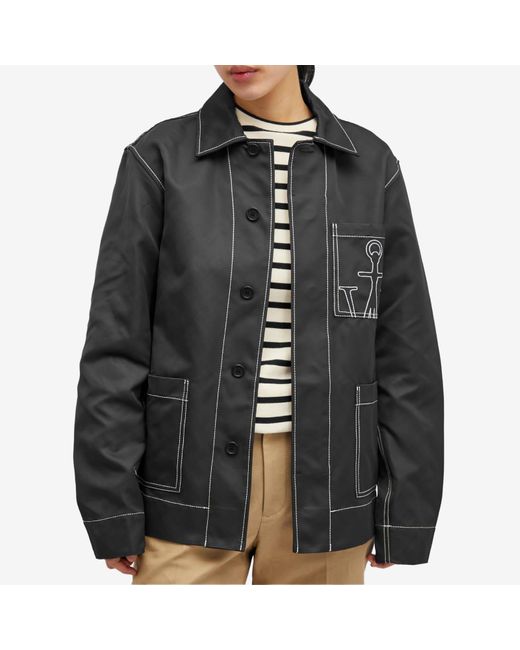 J.W. Anderson Black Contrast Seam Workwear Jacket
