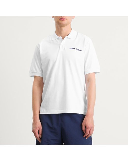 Palmes White X Atp Pique Polo Shirt Presented By End for men