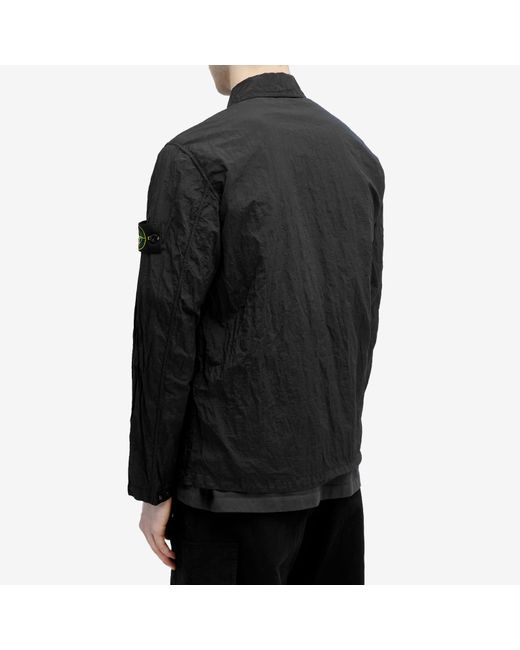 Stone Island Black Nylon Metal Shirt Jacket for men
