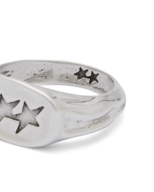 Twojeys White Superstar Signet Ring