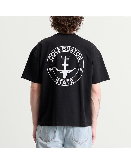 Cole Buxton Black State T-Shirt for men