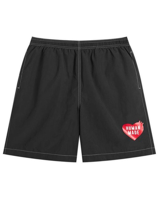 Human Made Heart Swim Shorts in Black for Men | Lyst UK