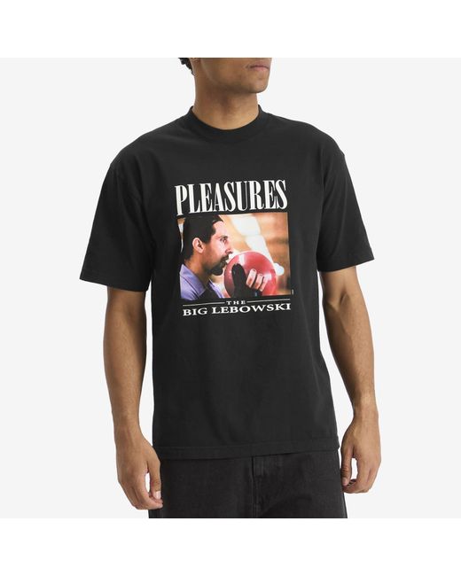 Pleasures Black X The Big Lebowski Lick T-Shirt for men