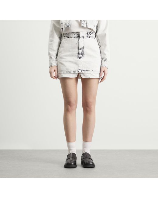 Toga Metallic Toga Denim Mini Skirt