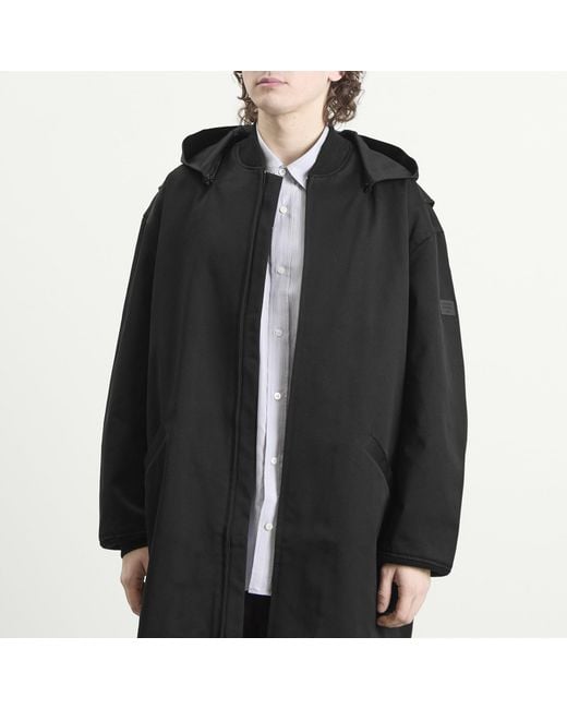 Acne Black Cotton Nylon Workwear Parka Jacket for men