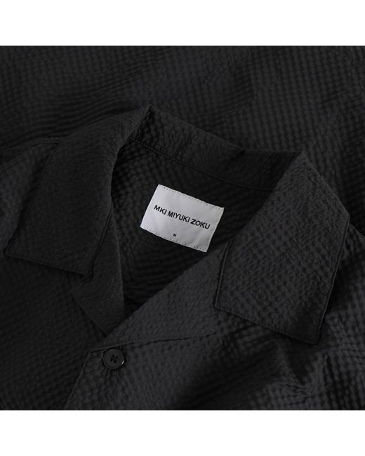 MKI Miyuki-Zoku Black Presented By End. Seersucker Vacation Shirt for men
