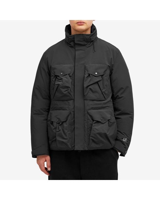 C P Company Black Micro-M Recycled Jacket for men