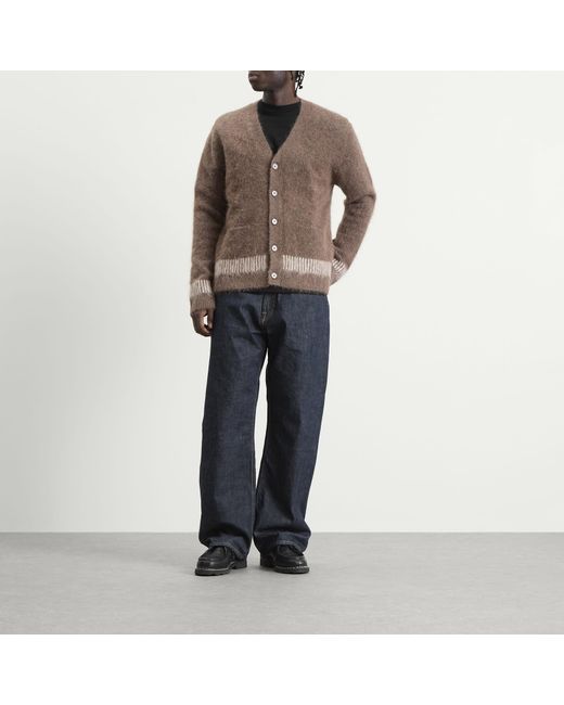 NN07 Brown Russell Alpaca Blend Cardigan for men