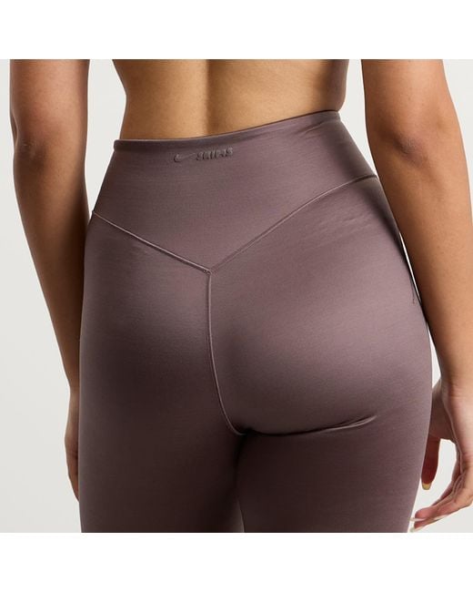 Nike Brown X Skims Shine Bonded Waist Legging 26 Inch