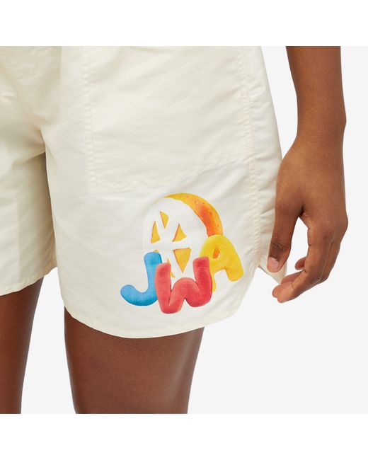 J.W. Anderson White Jwa Print Swim Shorts