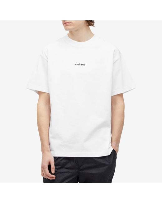 Soulland White Kai Blur T-Shirt for men