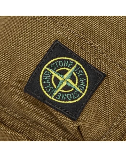 Stone Island Green Resin Treated Cordura Cross Body Bag for men