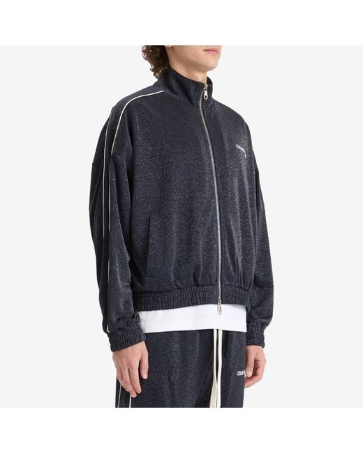 Cole Buxton Blue Glitter Piped Track Jacket for men