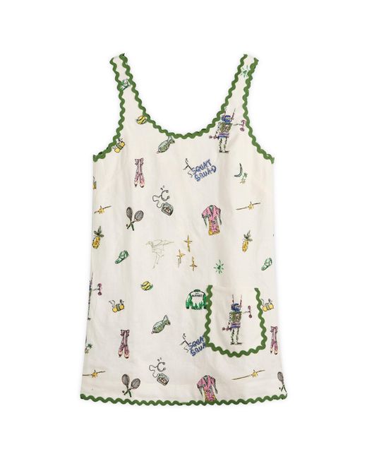 ALÉMAIS White Play Embroidered Mini Dress