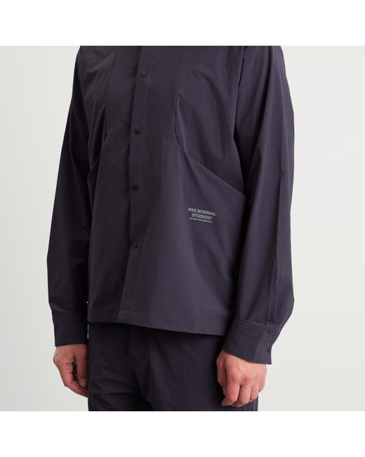 Pas Normal Studios Blue Off-Race Tech Overshirt for men