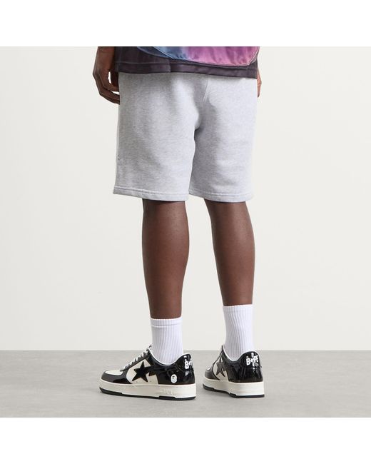 A Bathing Ape White One Point Sweat Shorts for men