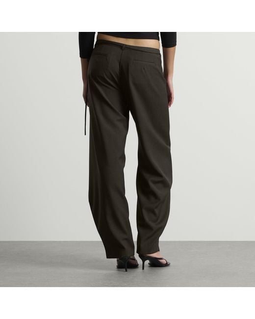 St. Agni Gray Wrap Rouleau Pants