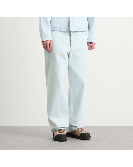 Stone Island Blue Denim Research Ultra Bleached Loose Jeans for men