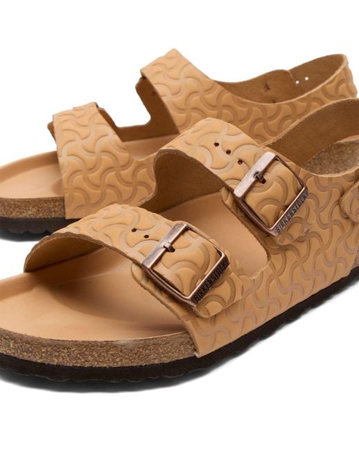 Birkenstock Brown Milano Bone Embossed for men