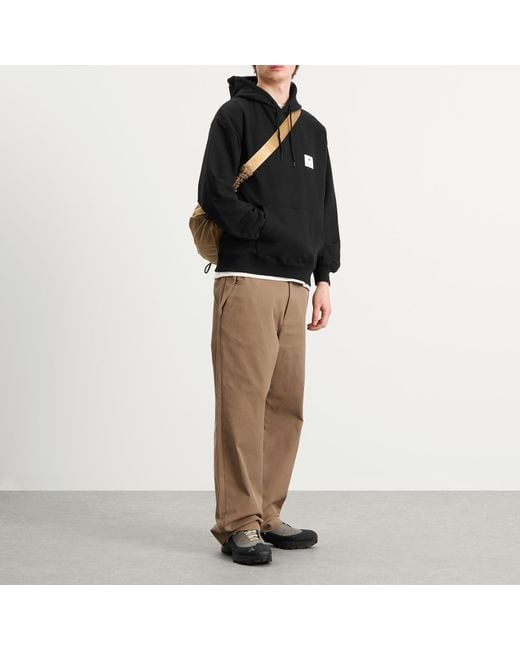 Snow Peak Black Square Logo Hoodie for men