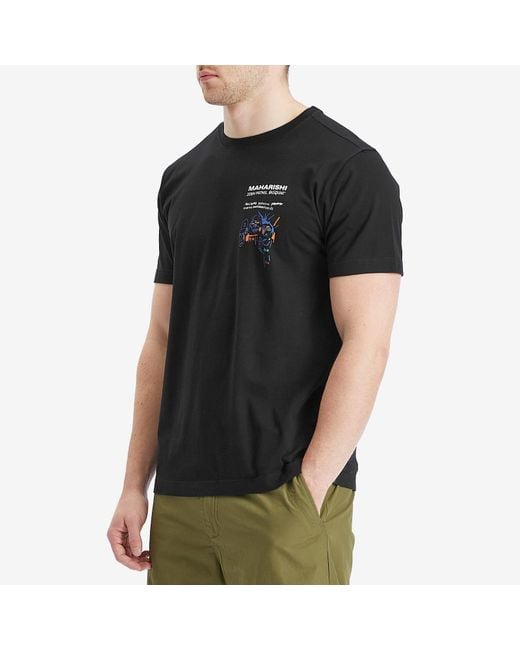Maharishi Black Basquait Year Of The Snake T-Shirt for men