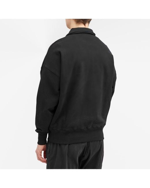 BBCICECREAM Black Collared Half Zip Sweatshirt for men