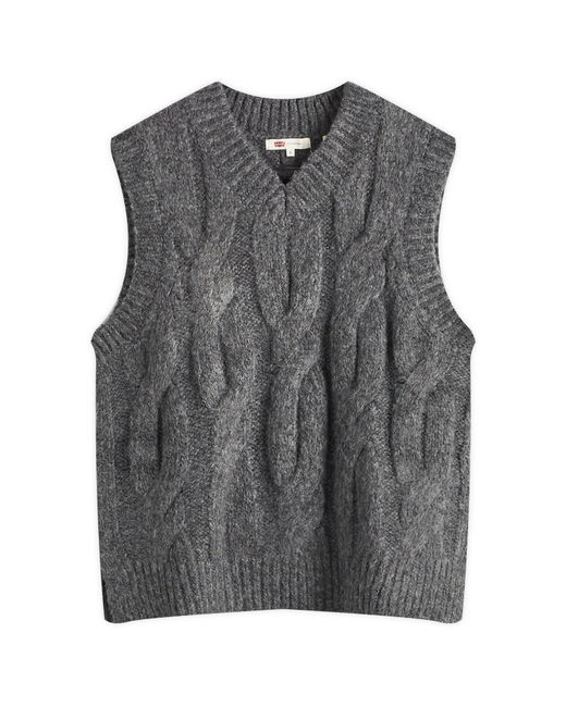 Levi's Gray Cable Knit Vest